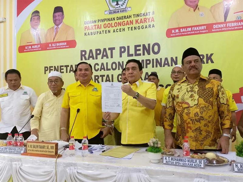 Hasil Pleno DPD II Partai Golkar Agara, Usulkan 4 Nama Calon Ketua DPRK Agara