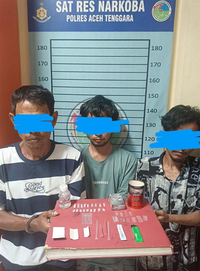 Terkait Shabu, Polisi Ciduk 3 Pelaku