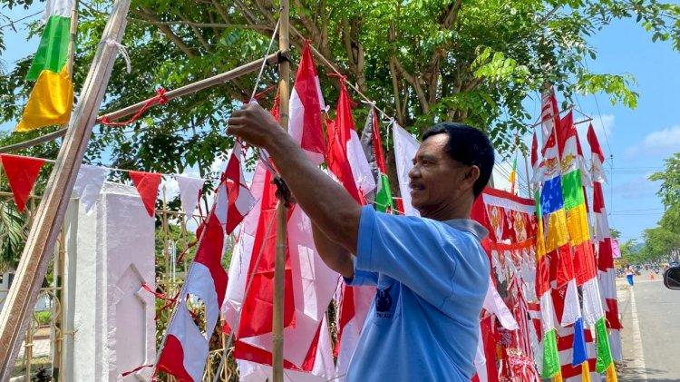 Penjual Atribut HUT RI di Banda Aceh Mengaku Sepi Pembeli