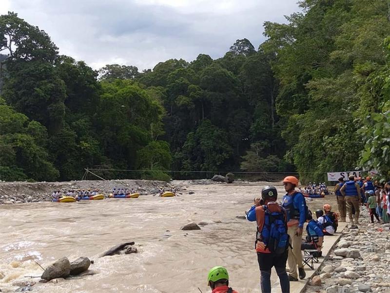 Debit Air Sungai Alas Meningkat, Cabor Arung Jeram PON Ditunda Sementara