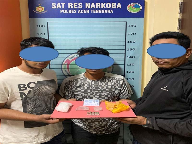 Bawa Sabu dan Pil Ekstasi, Tiga Pria Ditangkap Polisi di Perbatasan Agara